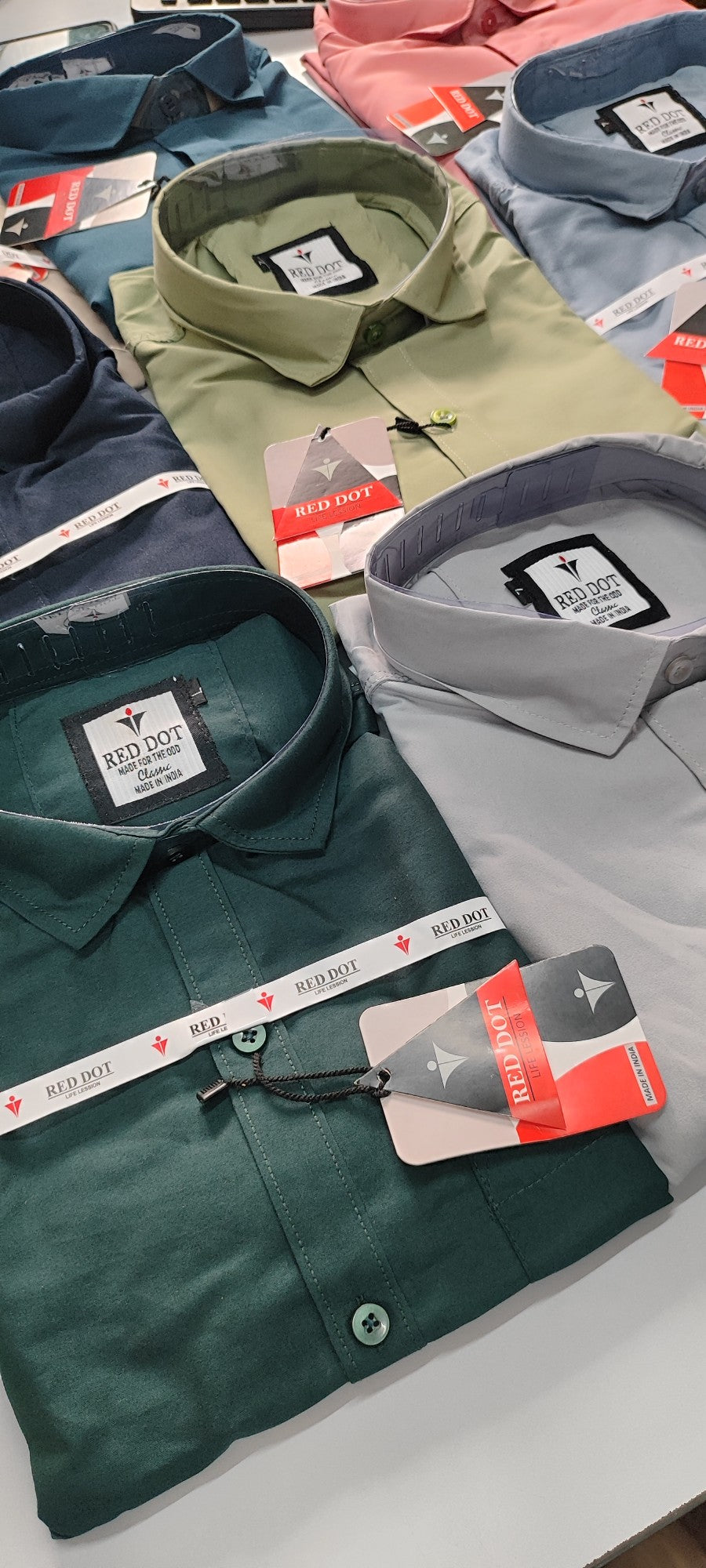 (Combo of 4) RedDot Premium Cotton Plain Shirts Rs. 1050