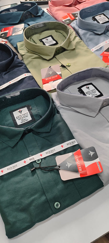 (Combo of 4) RedDot Premium Cotton Plain Shirts Rs. 1050