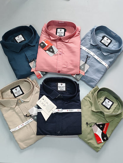 (Combo of 4) RedDot Premium Cotton Plain Shirts Rs. 1050