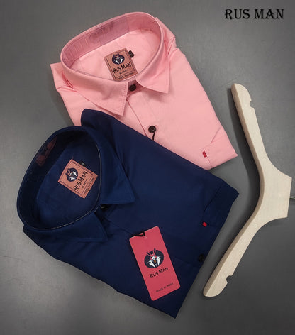 (Combo of 4) RussMan Formal Cotton Plain Shirts Rs. 999