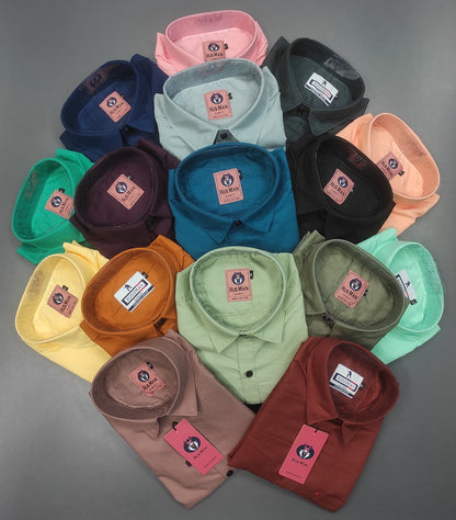 (Combo of 4) RussMan Cotton Plain shirt Rs. 1000