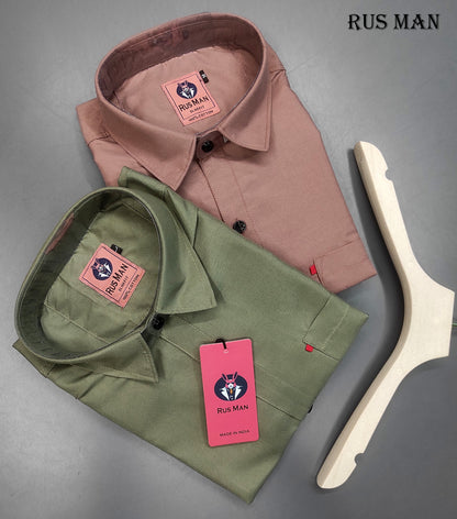 (Combo of 4) RussMan Formal Cotton Plain Shirts Rs. 999