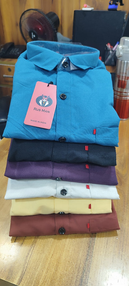 (Combo of 4)BiGSize RussMan Cotton Plain shirt Rs. 1060