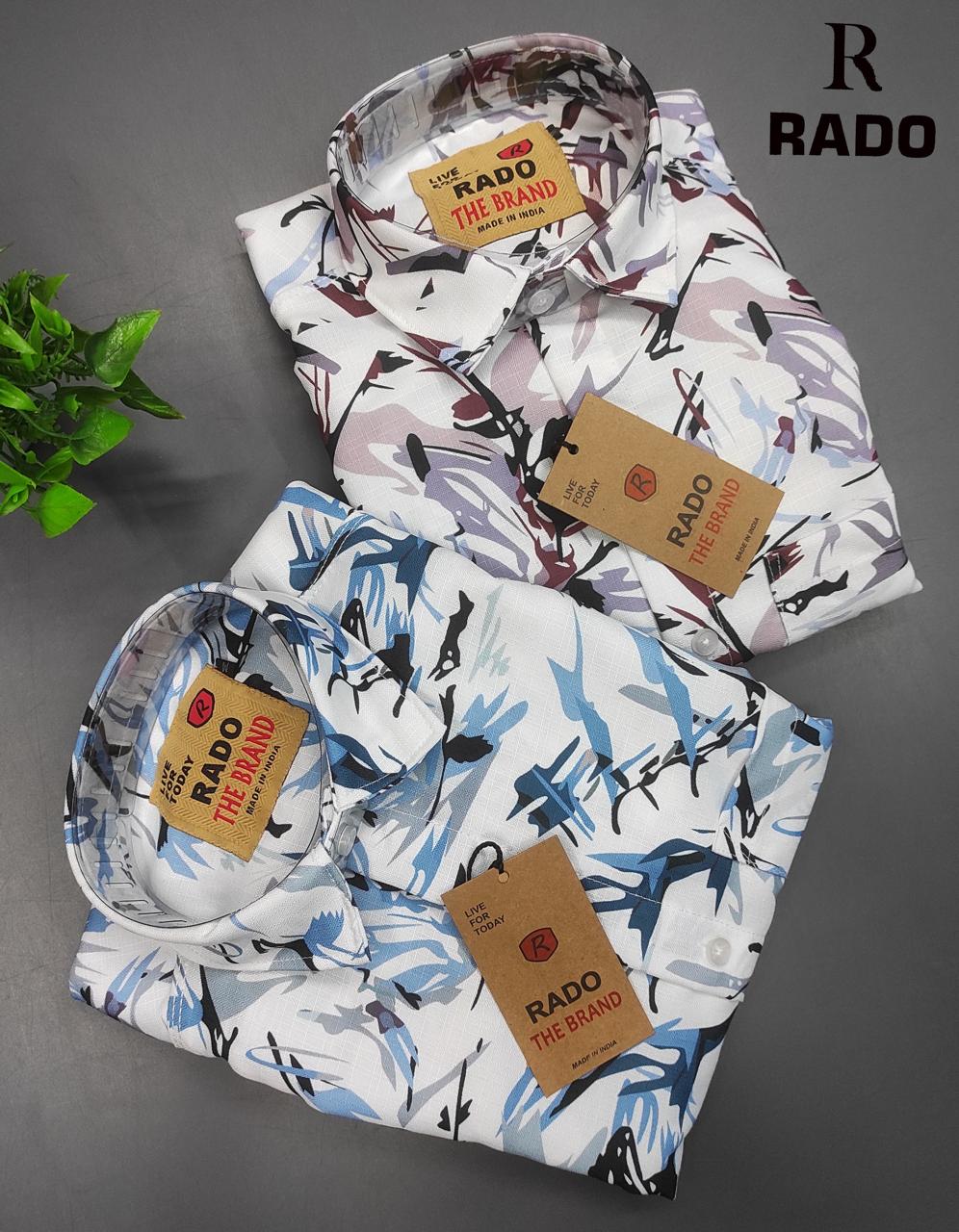 (Combo of 3) RedDot Korian Linen Double Shoulder Digital Printed Shirt Rs.1050