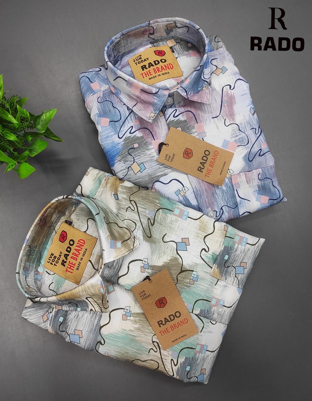 (Combo of 3) RedDot Korian Linen Double Shoulder Digital Printed Shirt Rs.1050