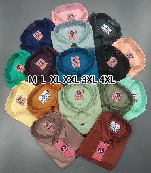 (Combo of 4) RussMan Formal Cotton Plain Shirts Rs. 999