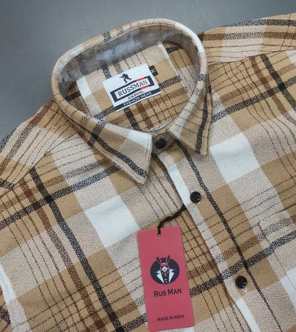 (Combo of 3) RussMan Grindle Oxford Cotton Checked Shirt Rs.1100