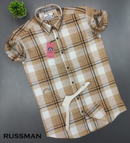 (Combo of 3) RussMan Grindle Oxford Cotton Checked Shirt Rs.1100