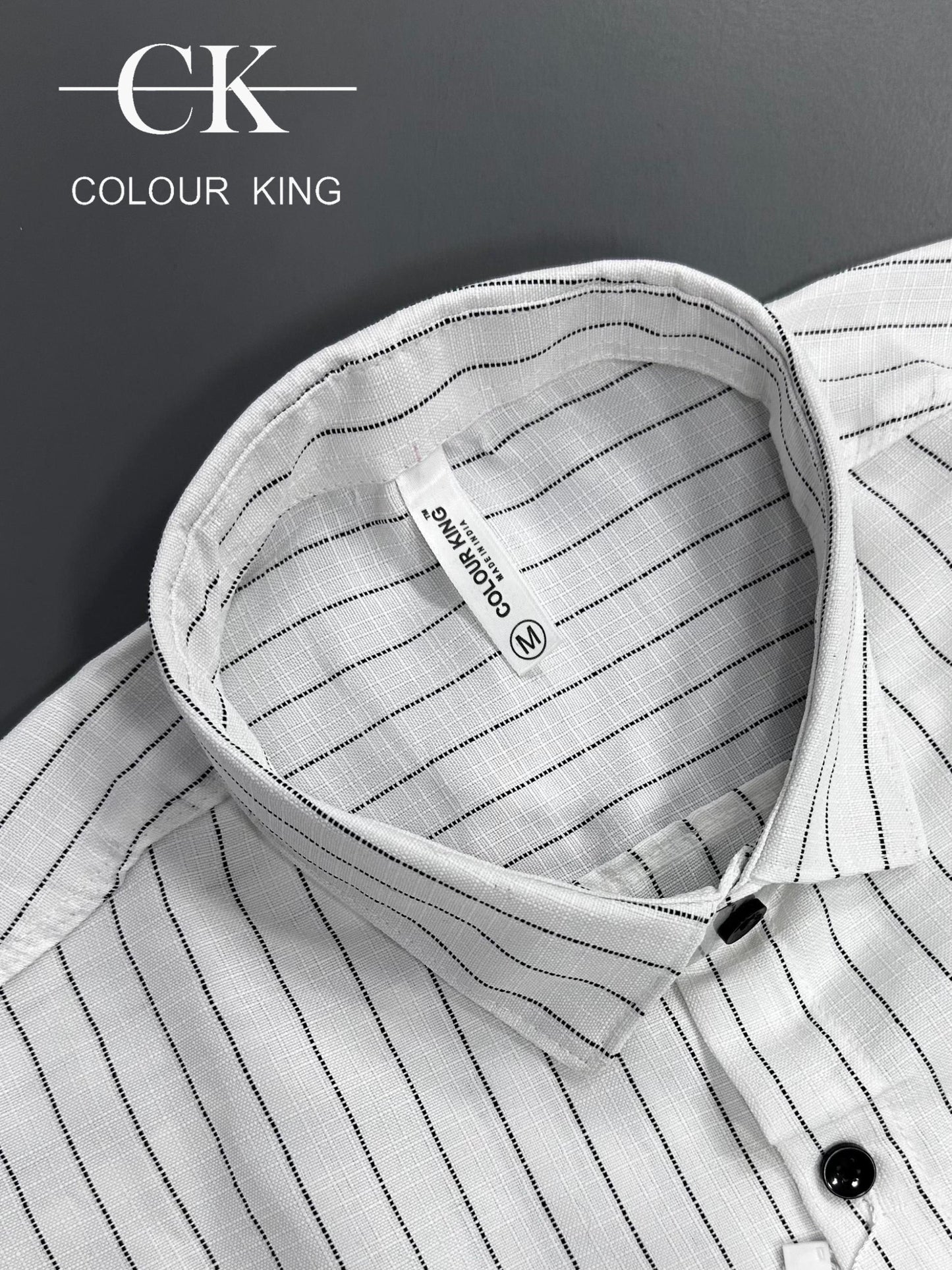 (Combo of 3) CK Korian Linen Strips Shirt Rs.1050
