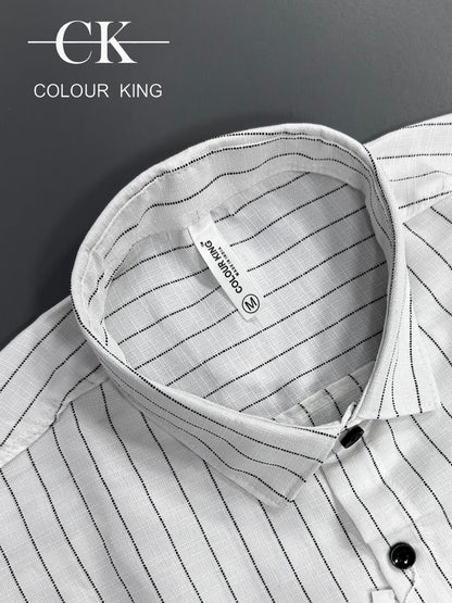 (Combo of 3) CK Korian Linen Strips Shirt Rs.1050