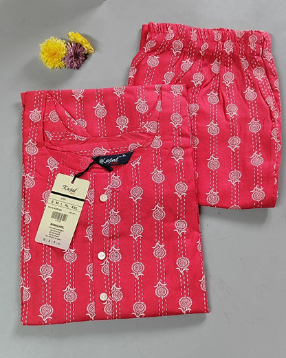 Pack of 2 Kajal Women Pure Cotton Kurthi TOP+PANT Rs. 850