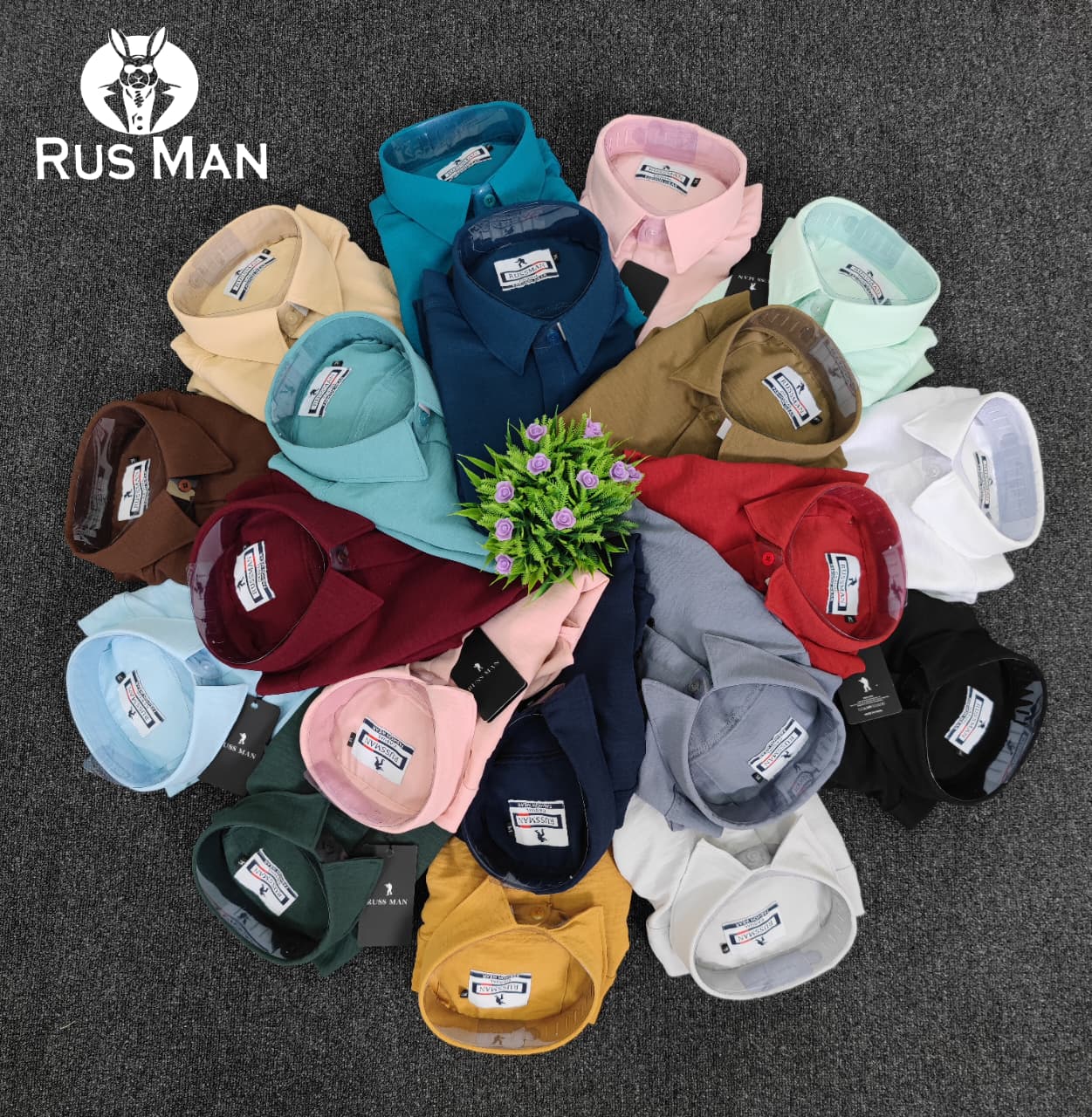 (Combo of 3) RussMan CEY Crush Import Cotton Plain Shirts Rs. 1100