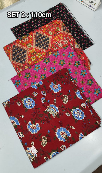 (Combo of 4) KADAMBINI Multi Design Cotton Blouse Piece Material 110cm Rs. 480