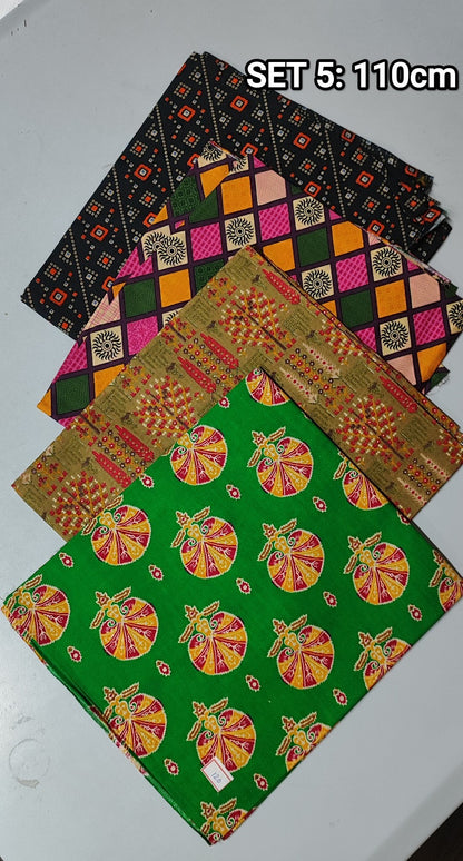 (Combo of 4) KADAMBINI Multi Design Cotton Blouse Piece Material 110cm Rs. 480
