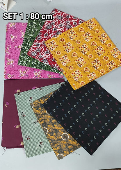 (Combo of 5) KADAMBINI Multi Design Cotton Blouse Piece Material 80cm Rs. 480