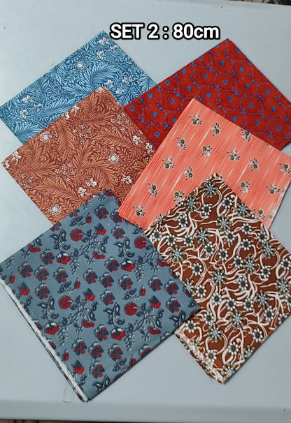 (Combo of 5) KADAMBINI Multi Design Cotton Blouse Piece Material 80cm Rs. 480