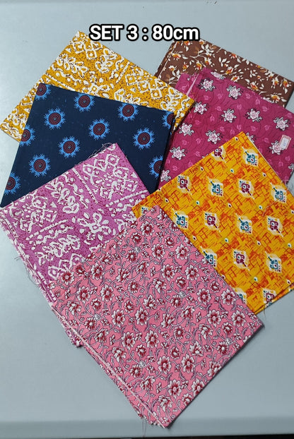 (Combo of 5) KADAMBINI Multi Design Cotton Blouse Piece Material 80cm Rs. 480