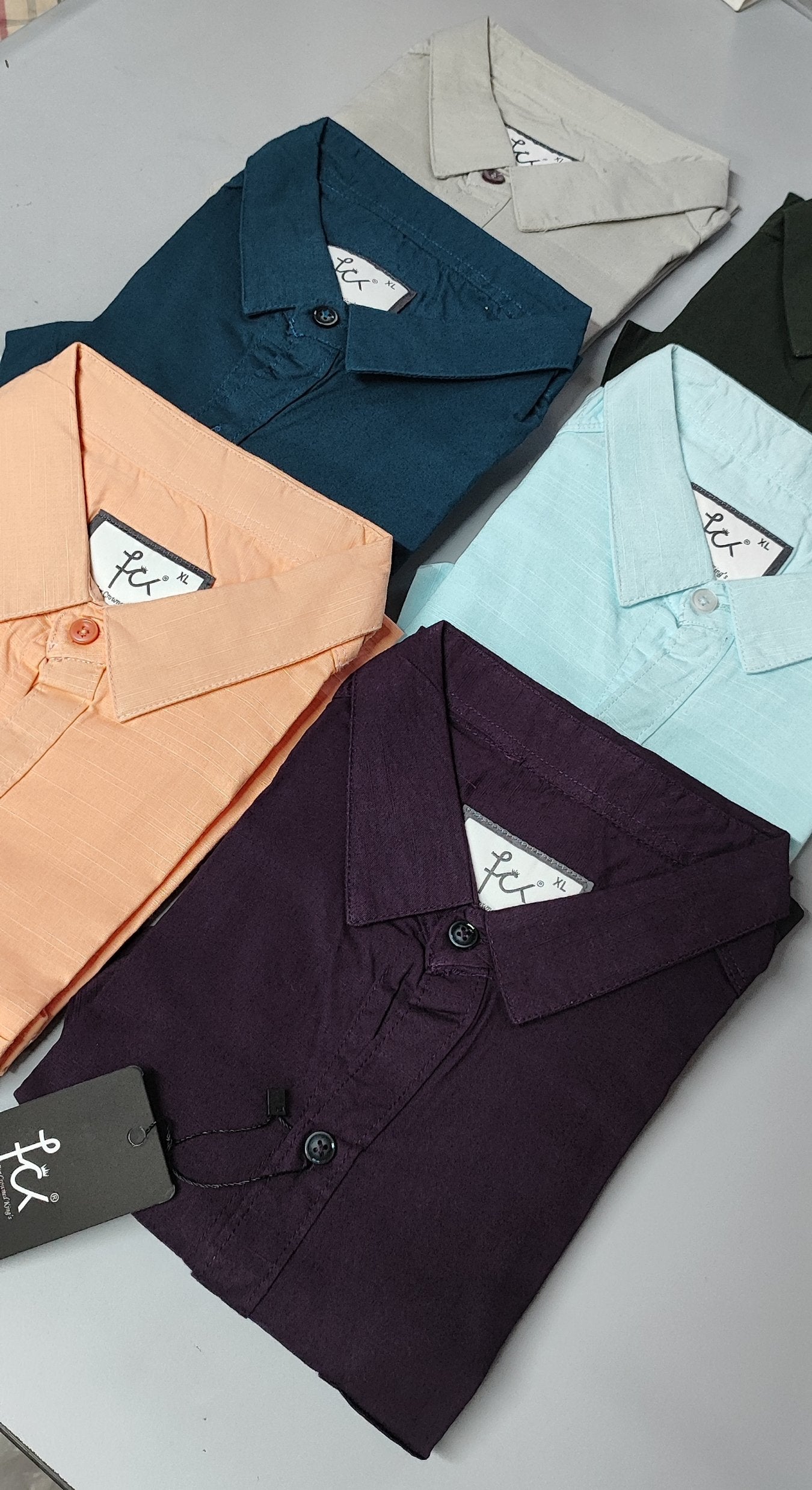 (Combo of 3) FCK 100%Pure Cotton Linen Half Sleeve Plain Shirts Rs. 1100