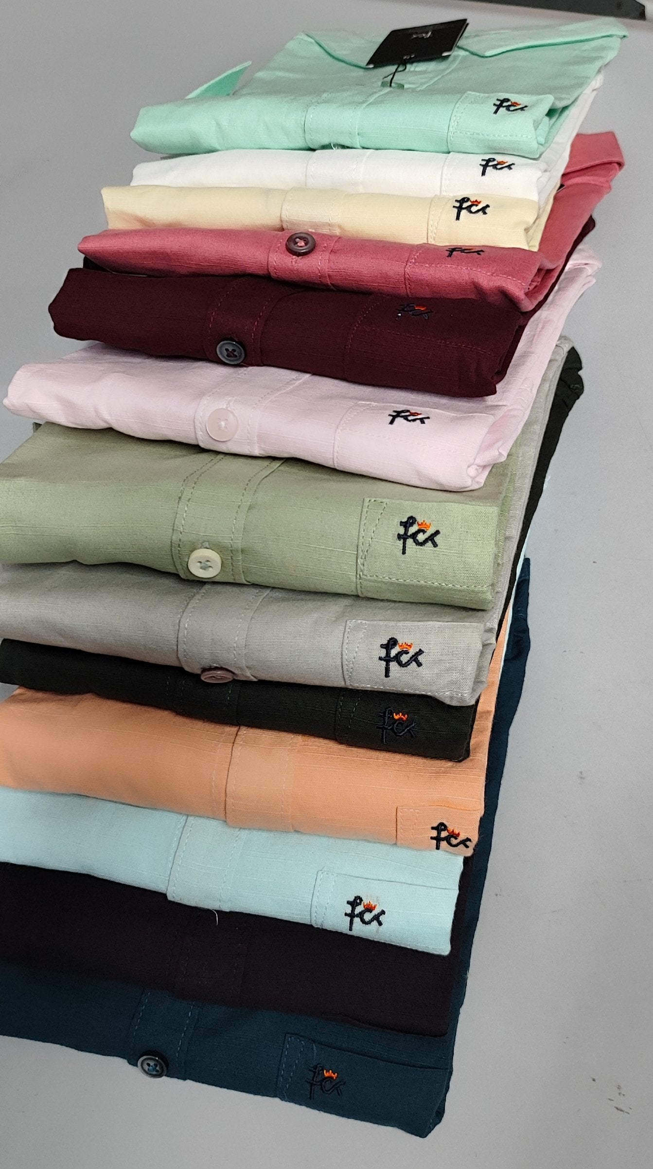 (Combo of 3) FCK 100%Pure Cotton Linen Half Sleeve Plain Shirts Rs. 1100
