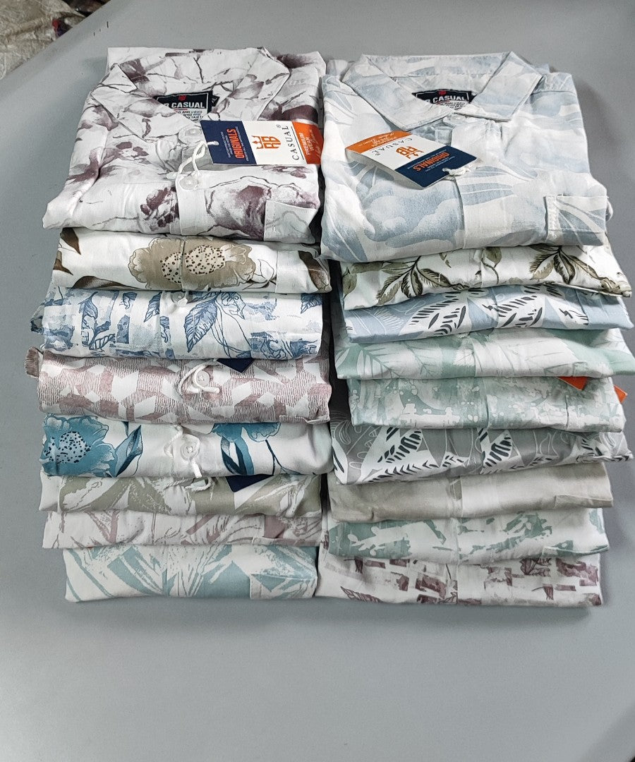 (Combo of 3) Rayon 100% Cooling Cotton Half Sleeve Printed Shirts Rs. 900