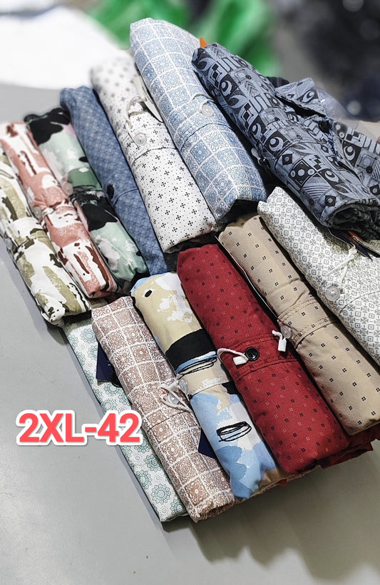(Combo of 4) 2XL RB Twill Cotton Printed Shirts Rs. 1050