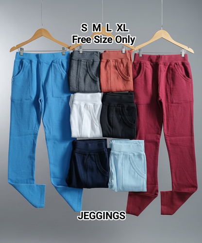 ( Pack of 5 ) Ladies Jeggings  Multicolour Cotton & Lycra Blend PANT Rs. 850
