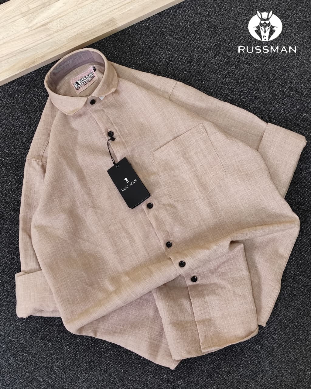 (Combo of 3) Russman Linen Korean Plain Shirt Rs.1100