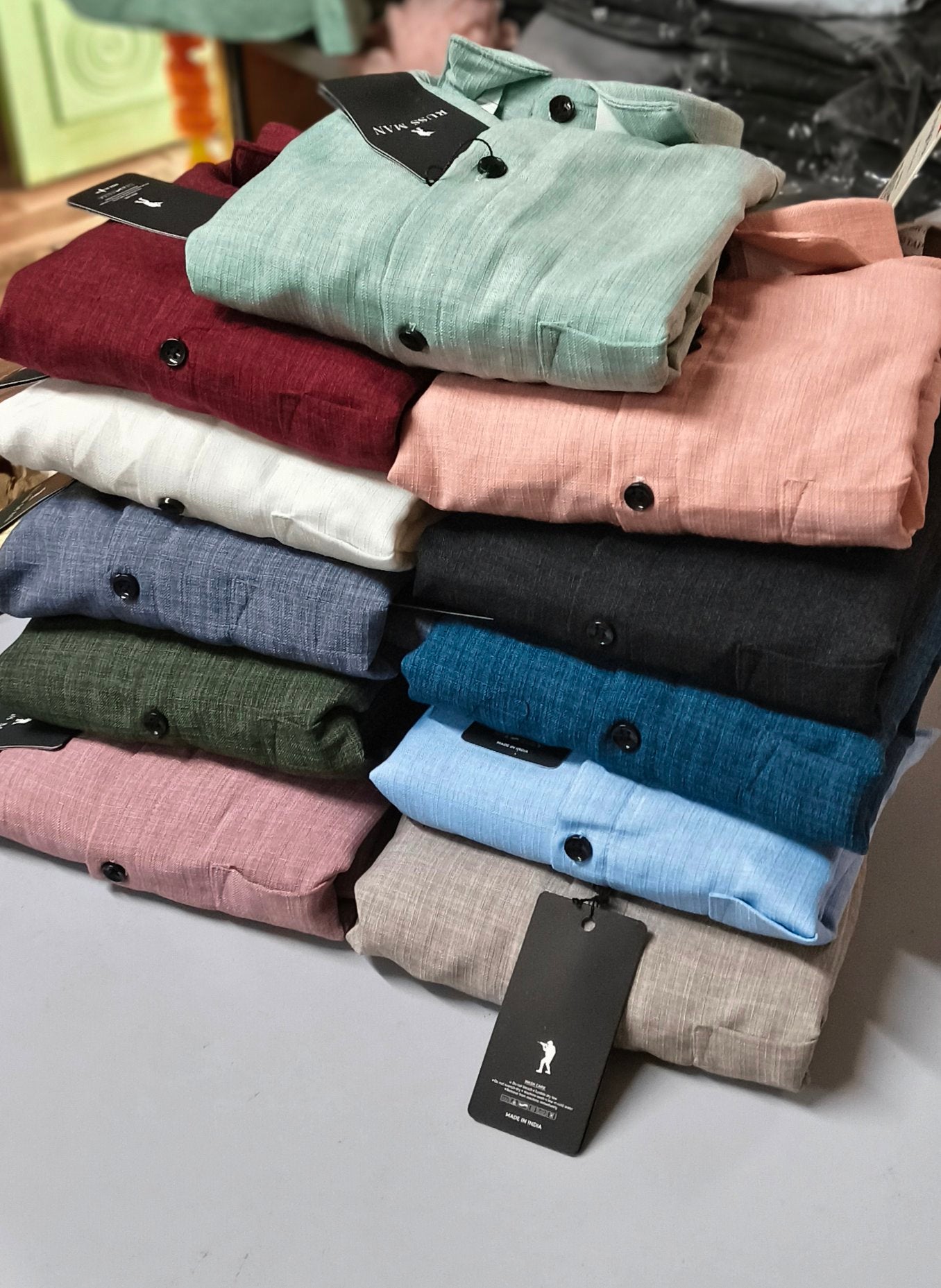 (Combo of 3) Russman Linen Korean Plain Shirt Rs.1100