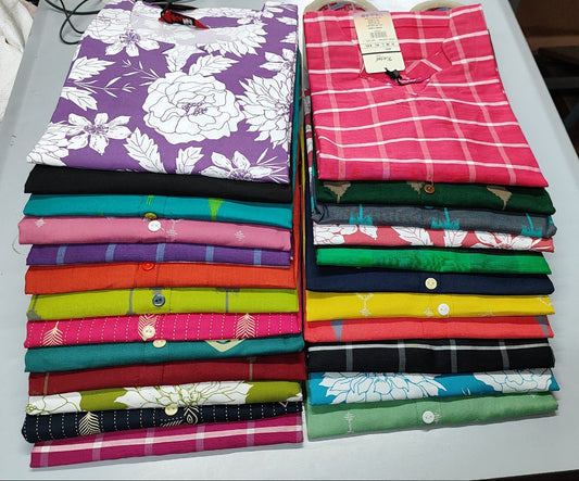 Pack of 4 Kajal Women A-line Design Kurthi TOP Only  Rs. 1000