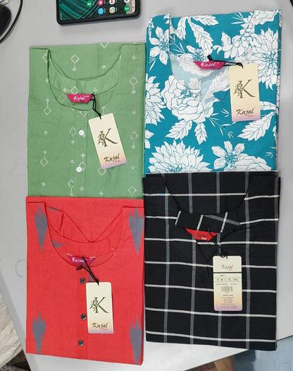 Pack of 4 Kajal Women A-line Design Kurthi TOP Only  Rs. 1000