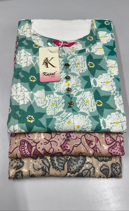 Pack of 2 Kajal Umbrella PureCotton Kurthi TOP Only Rs. 950