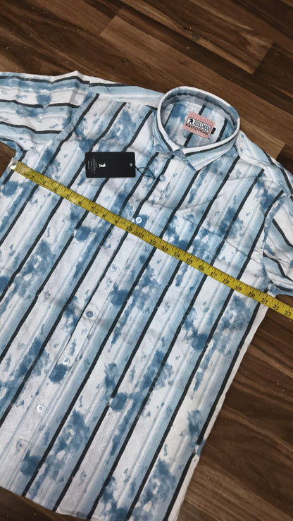 (Combo of 3) RussMan Cotton Jacquard Cloud Design Shirt Rs.1050