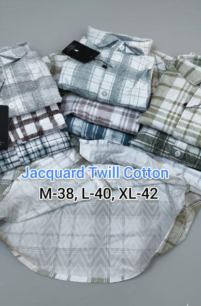 (Combo of 3) RussMan Cotton Jacquard Checked+Stripes Shirt Rs.1050