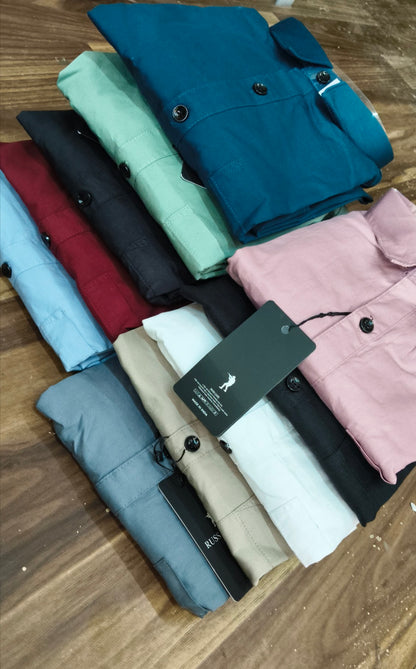 (Combo of 3) RussMan 💯 Pure Cotton Plain Shirt Rs.1000