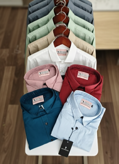 (Combo of 3) RussMan 💯 Pure Cotton Plain Shirt Rs.1000