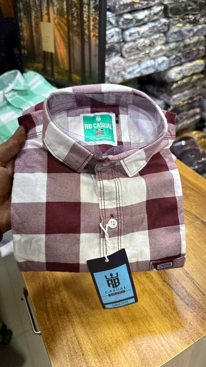(Combo of 3) RB 💯 Pure Cotton Big Colour Checked Shirt Rs. 950