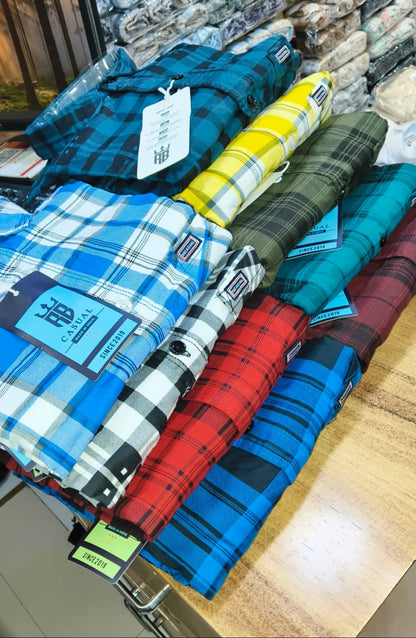 (Combo of 3) RB 💯 Pure Cotton Small Checked Colour Shirt Rs. 950