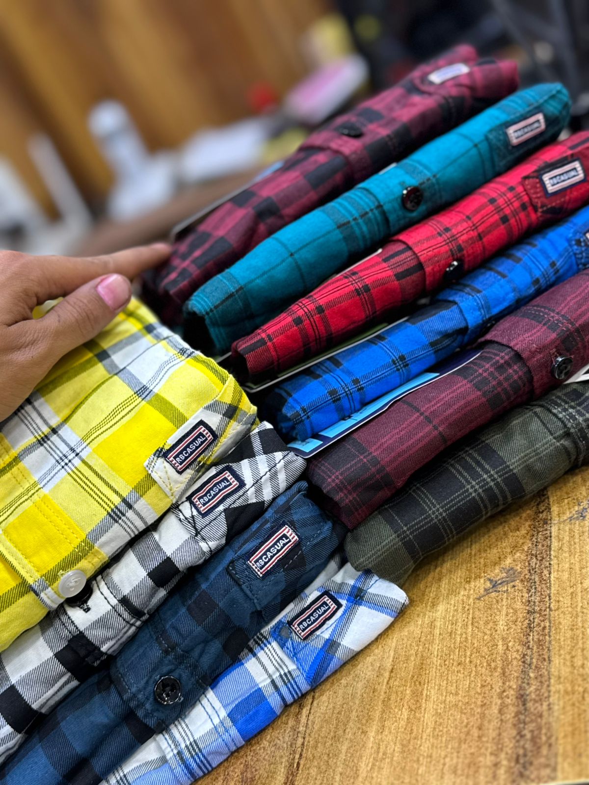 (Combo of 3) RB 💯 Pure Cotton Small Checked Colour Shirt Rs. 950