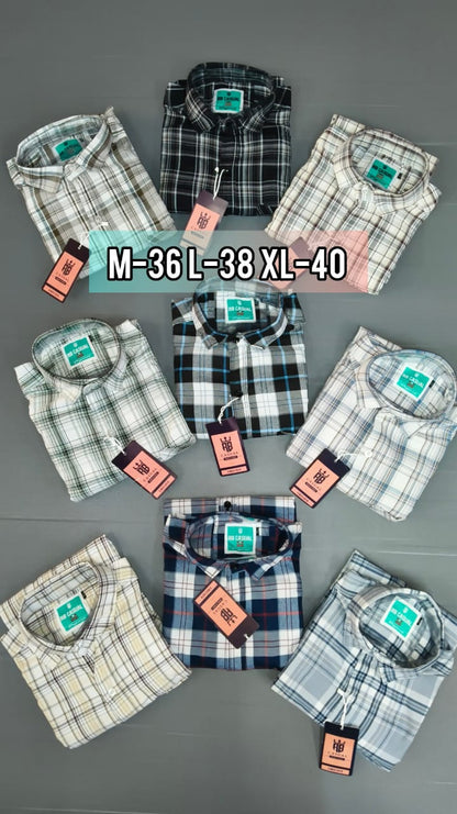 (Combo of 3) RB Oxford 💯 Pure Cotton Checked Shirt Rs. 950
