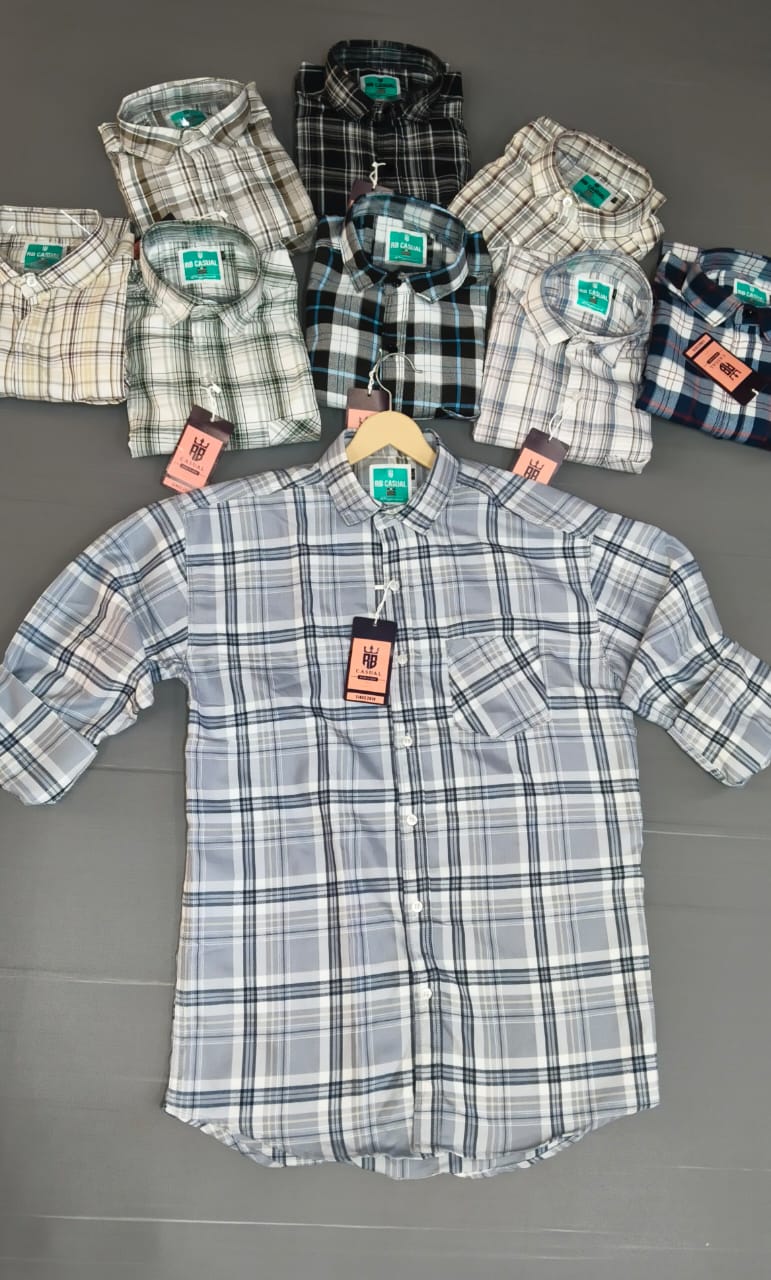 (Combo of 3) RB Oxford Pure Cotton Checked Shirt Rs.1000