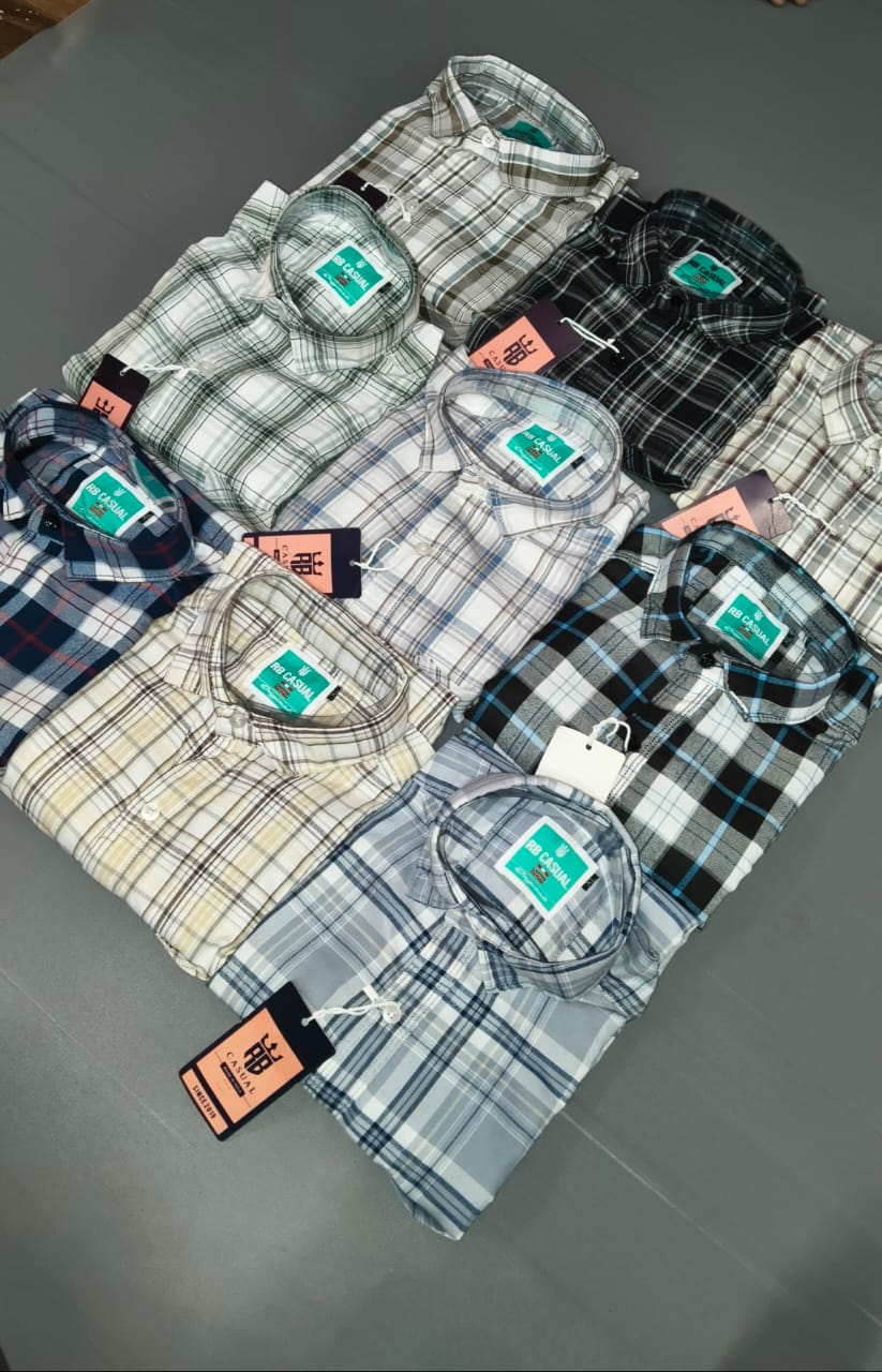 (Combo of 3) RB Oxford Pure Cotton Checked Shirt Rs.1000