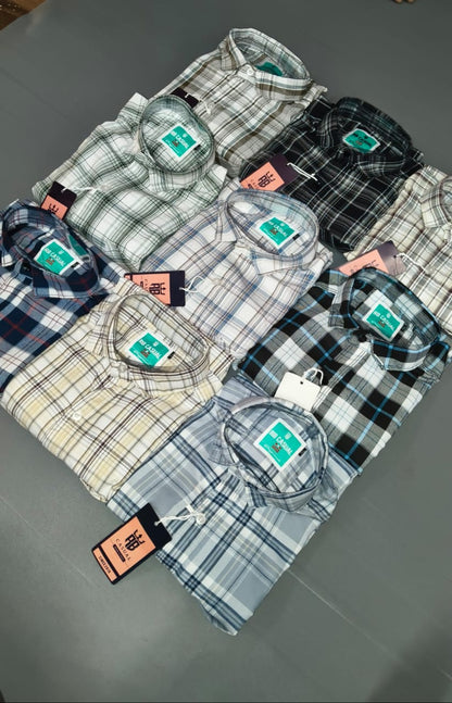 (Combo of 3) RB Oxford 💯 Pure Cotton Checked Shirt Rs. 950