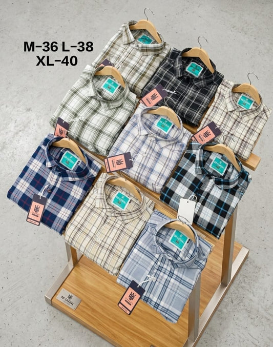 (Combo of 3) RB Oxford Pure Cotton Checked Shirt Rs.1000