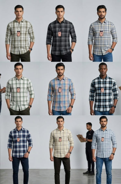 (Combo of 3) RB Oxford 💯 Pure Cotton Checked Shirt Rs. 950