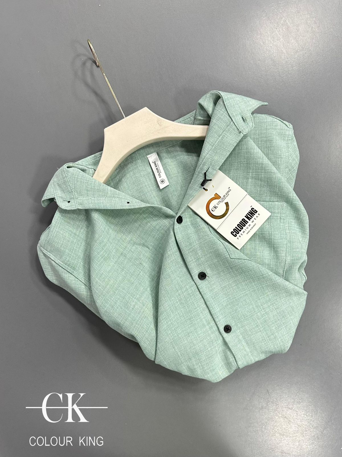 (Combo of 3)(2XL, 3XL)CK Linen Korean Plain Shirt Rs.1150