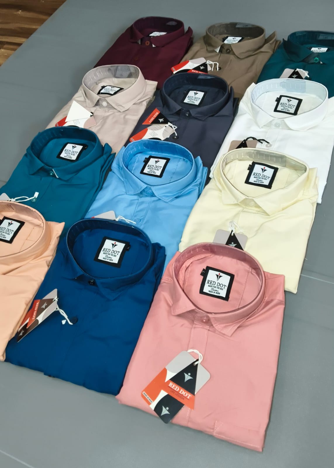 (Combo of 4) RedDot Premium Cotton Plain Shirts Rs. 1050