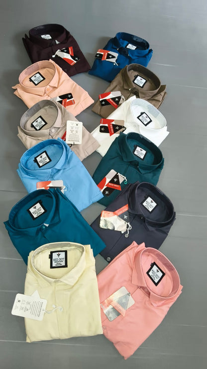 (Combo of 4) RedDot Premium Cotton Plain Shirts Rs. 1050