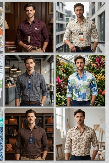 (Combo of 4) RB Casual Design Cotton Printed  Shirts Rs. 999 Only