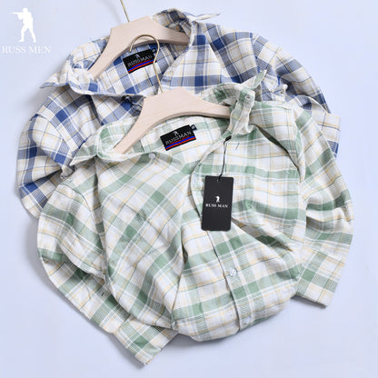 (Combo of 3) Russman Waffle Oxford Cotton Checked Shirt Rs. 1000