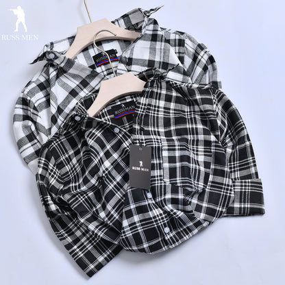 (Combo of 3) Russman Waffle Oxford Cotton Checked Shirt Rs. 1000